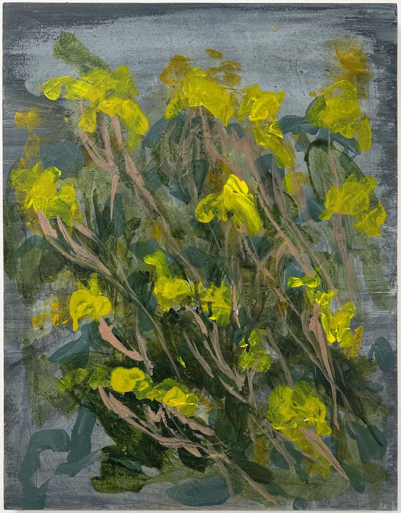 painting by chris bell titled late may spanish broom minervois